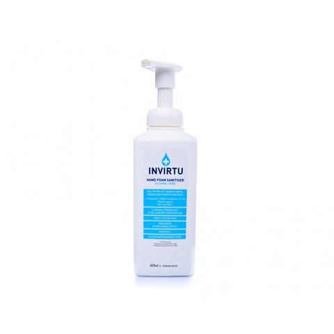 Desinfectante de espuma de manos sin alcohol INVIRTU® - Botella de 600 ml