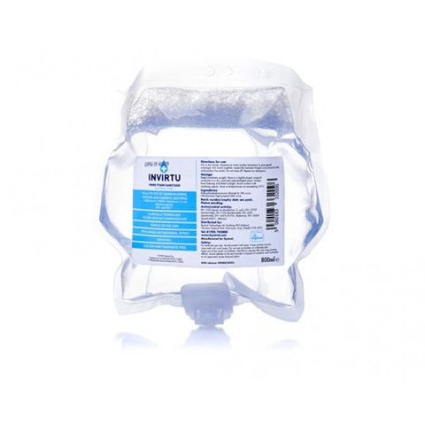 Desinfectante de espuma para manos sin alcohol INVIRTU® - Bolsa de 800 ml